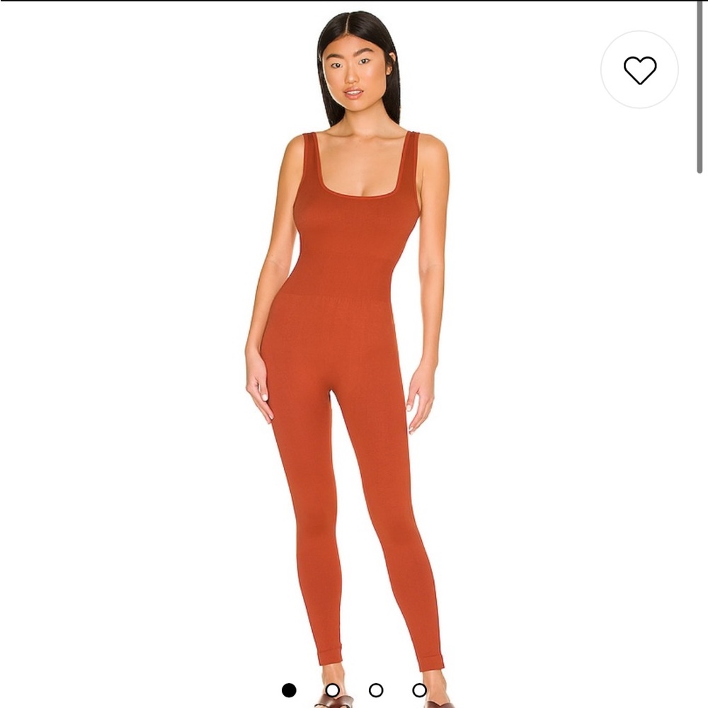 WeWoreWhat Rib Jumpsuit in Rust